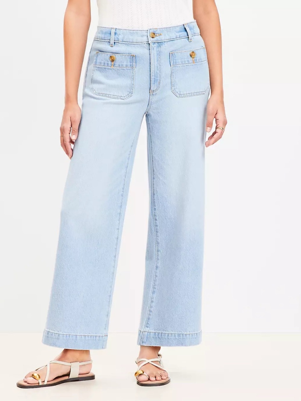 LOFT Wide Leg Crop Jeans